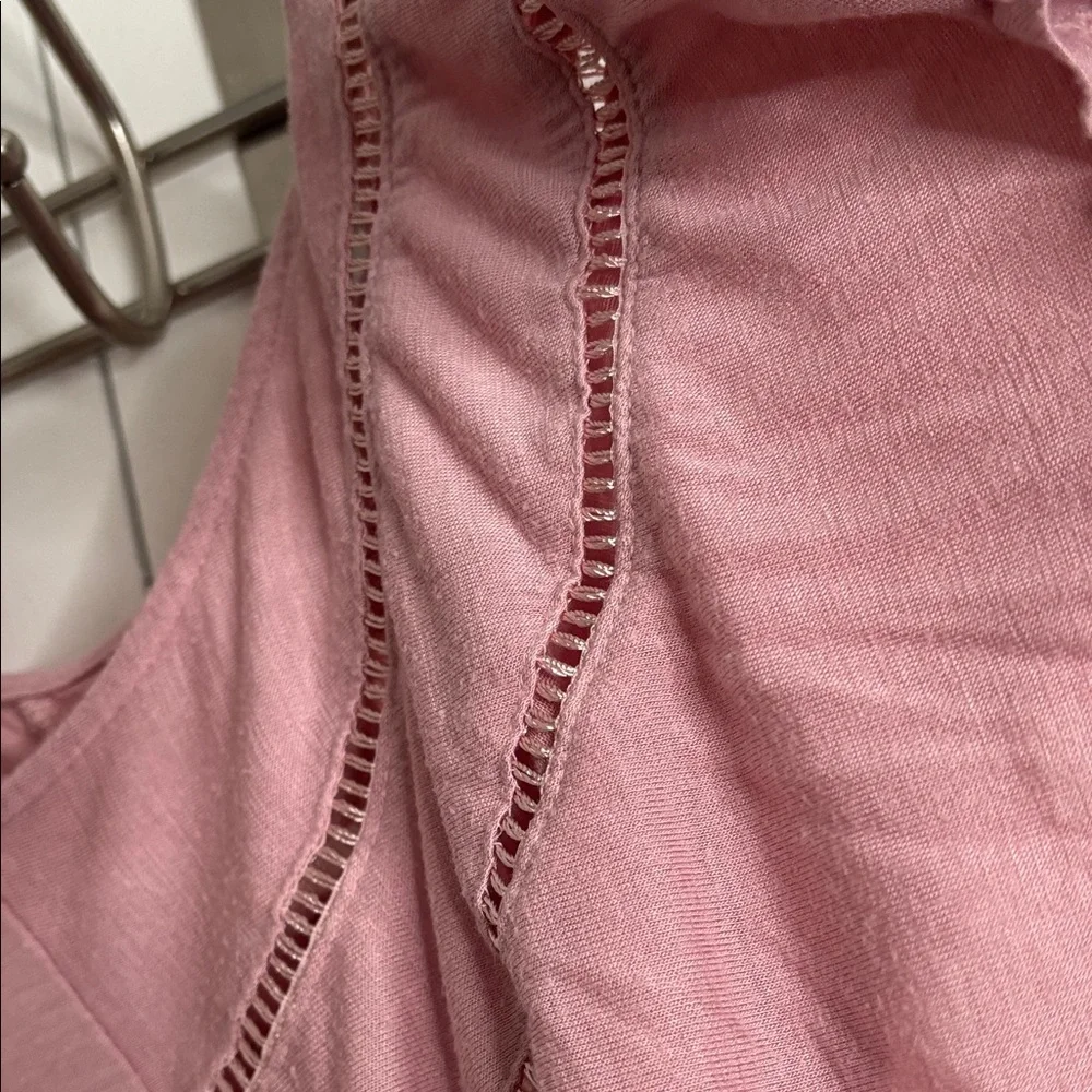 Caslon Dusty Rose Cold-Shoulder Top sz L - Picture 4 of 5